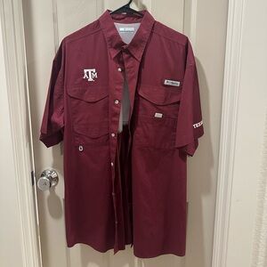 Men’s A&M Columbia Button Up Shirt